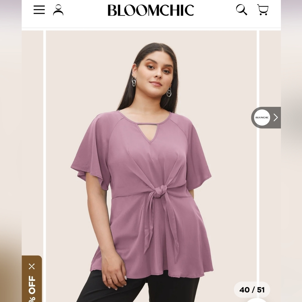 NWT Bloomchic Pink Blouse Size US 12